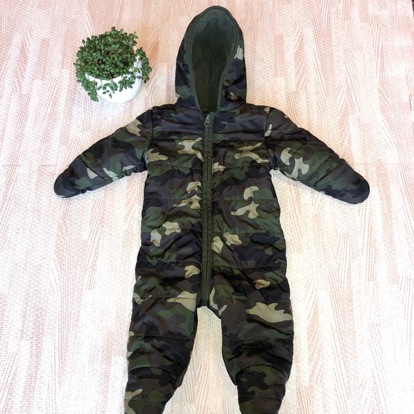 camo baby snowsuit